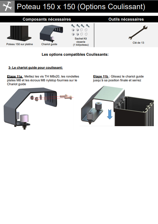 Poteau 150 X 150 sur platine Etape 8 poteau 150 platine.png