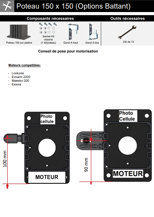Poteau 150 X 150 sur platine Etape 7 poteau 150 platine.png