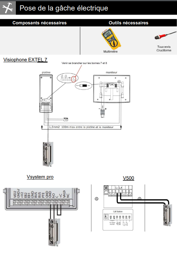 Montage des b quilles pali res Etape 5 bequille pali re gache electrique.png